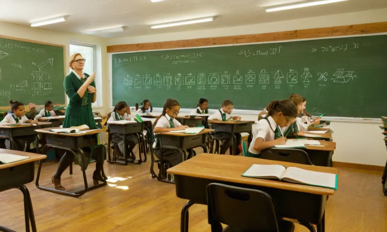 Une salle de classe animée et lumineuse