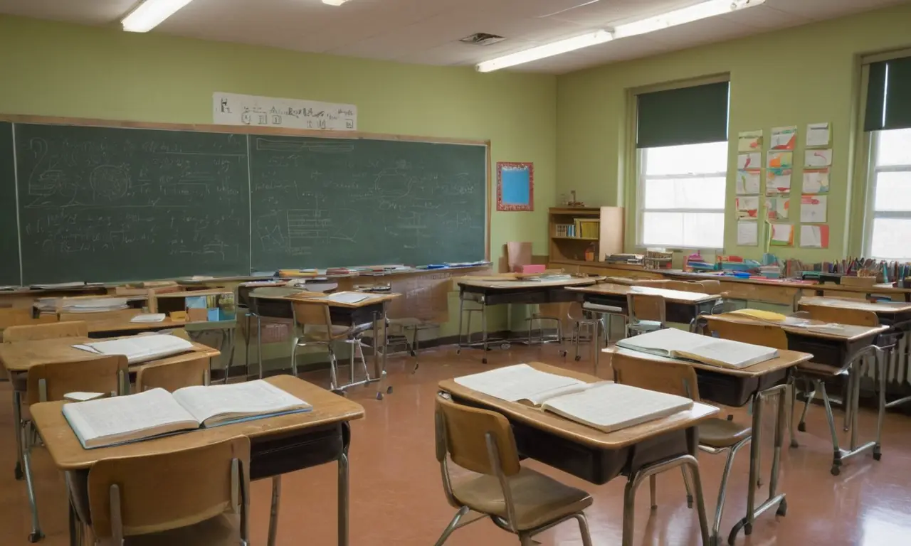 Salle de classe animée