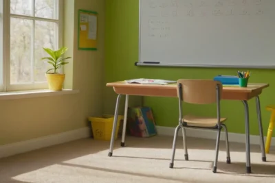 Bureau de classe lumineux et inspirant