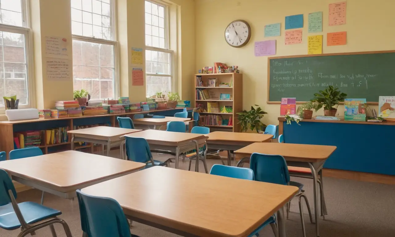 Salle de classe lumineuse et accueillante