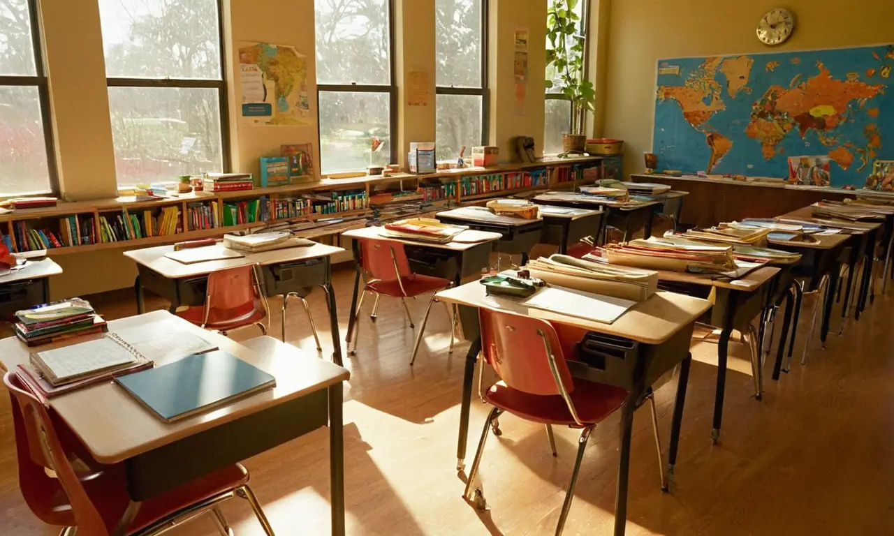 Salle de classe animée