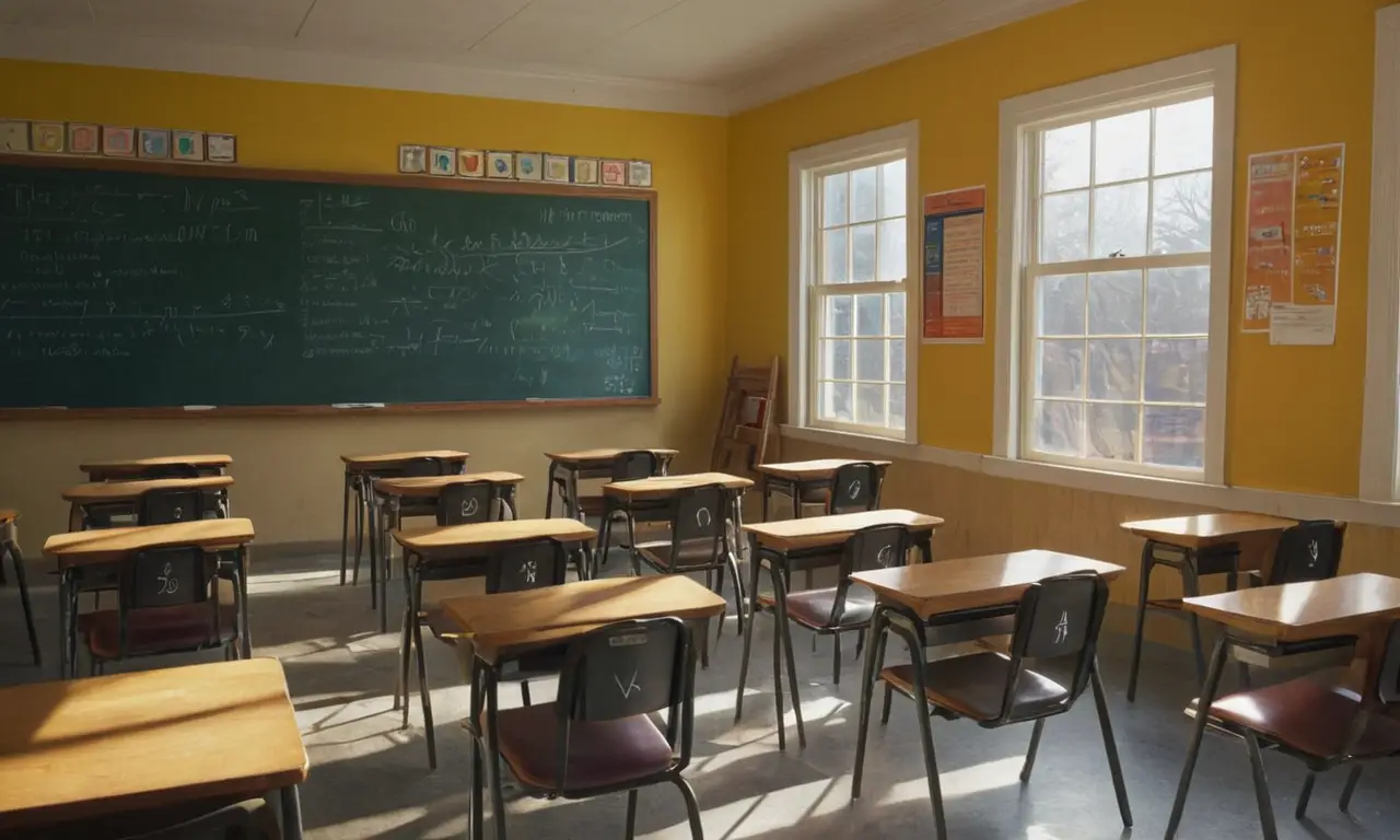 Salle de classe lumineuse et studieuse