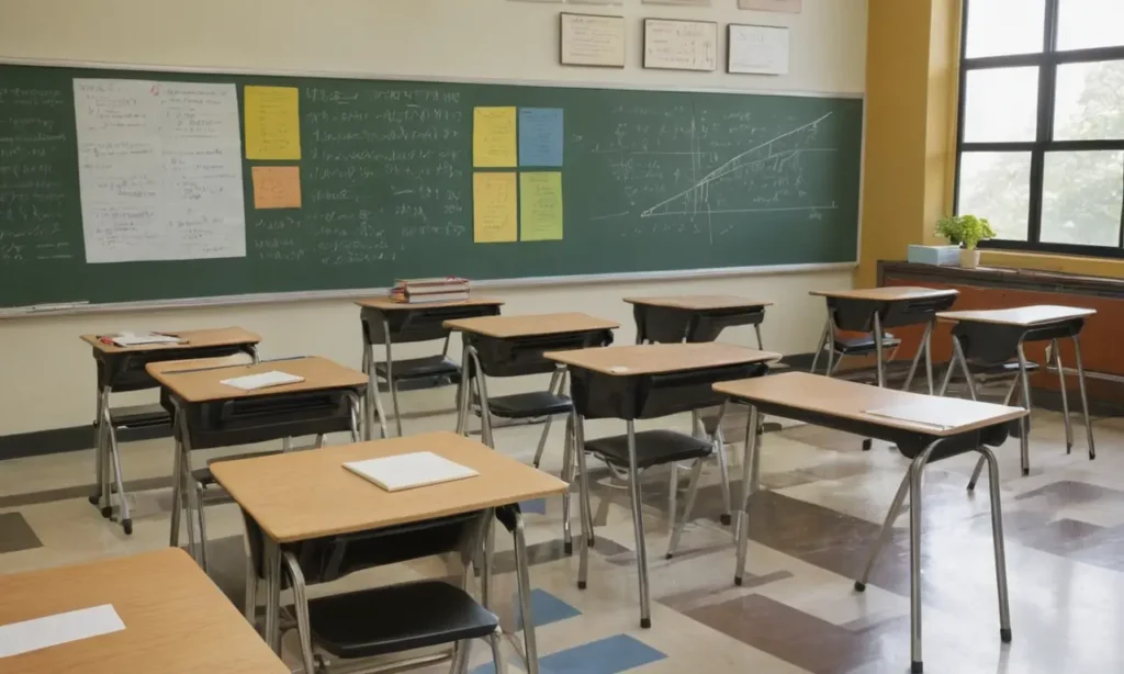 Salle de classe lumineuse animée par lapprentissage