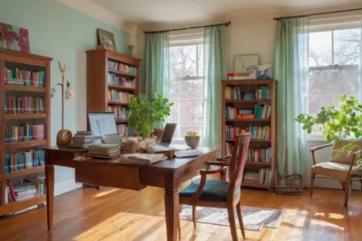 Une chambre détude chaleureuse et inspirante