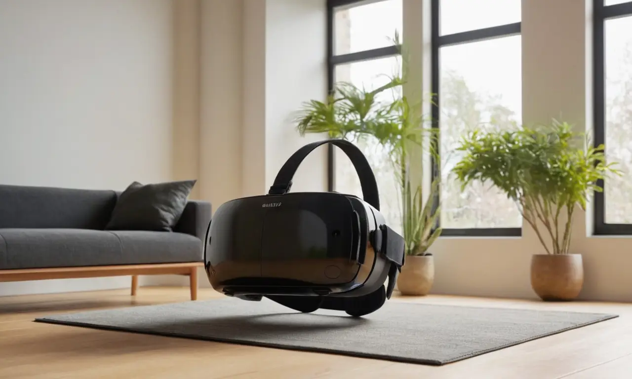 Casque de réalité virtuelle sur une table