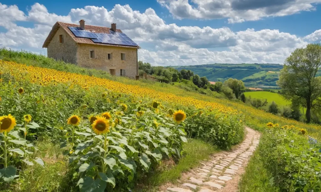 Campagne française ensoleillée