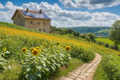Campagne française ensoleillée