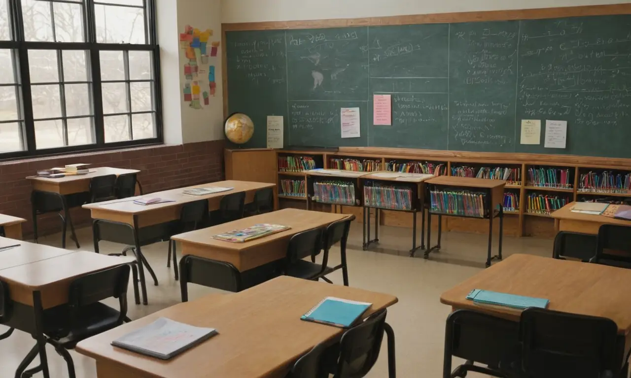 Salle de classe lumineuse et dynamique