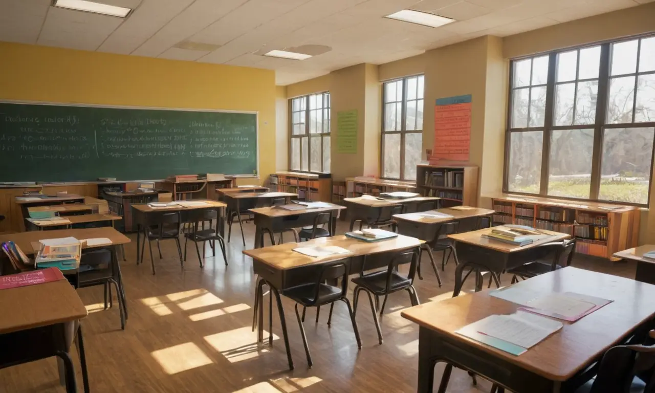 Une salle de classe lumineuse et animée