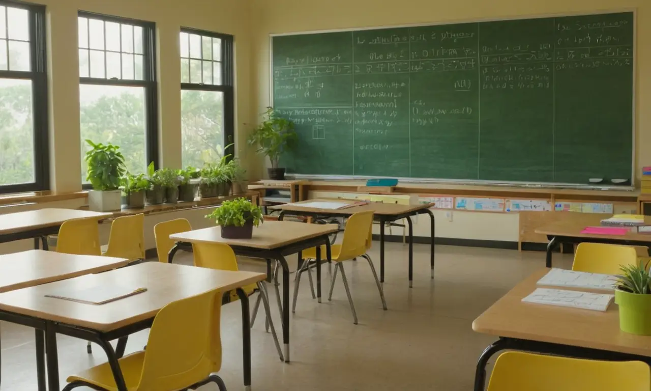 Une salle de classe bien organisée et accueillante