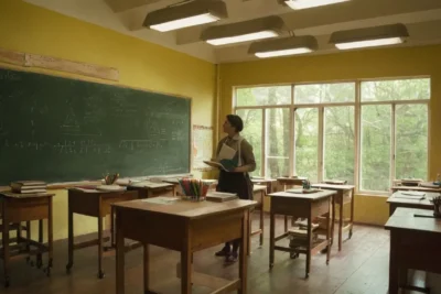 Salle de classe lumineuse et accueillante