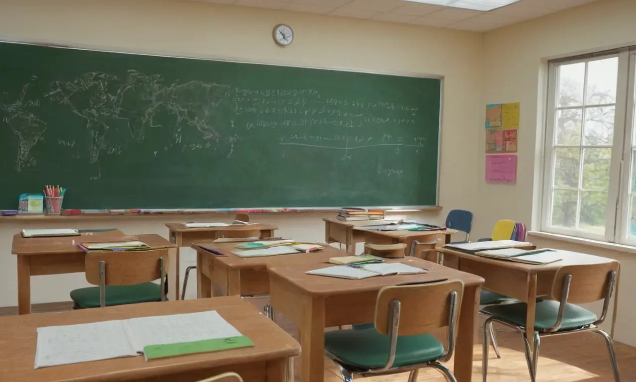 Salle de classe lumineuse et accueillante