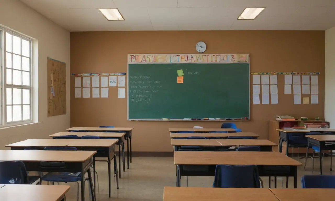 Salle de classe spacieuse et lumineuse