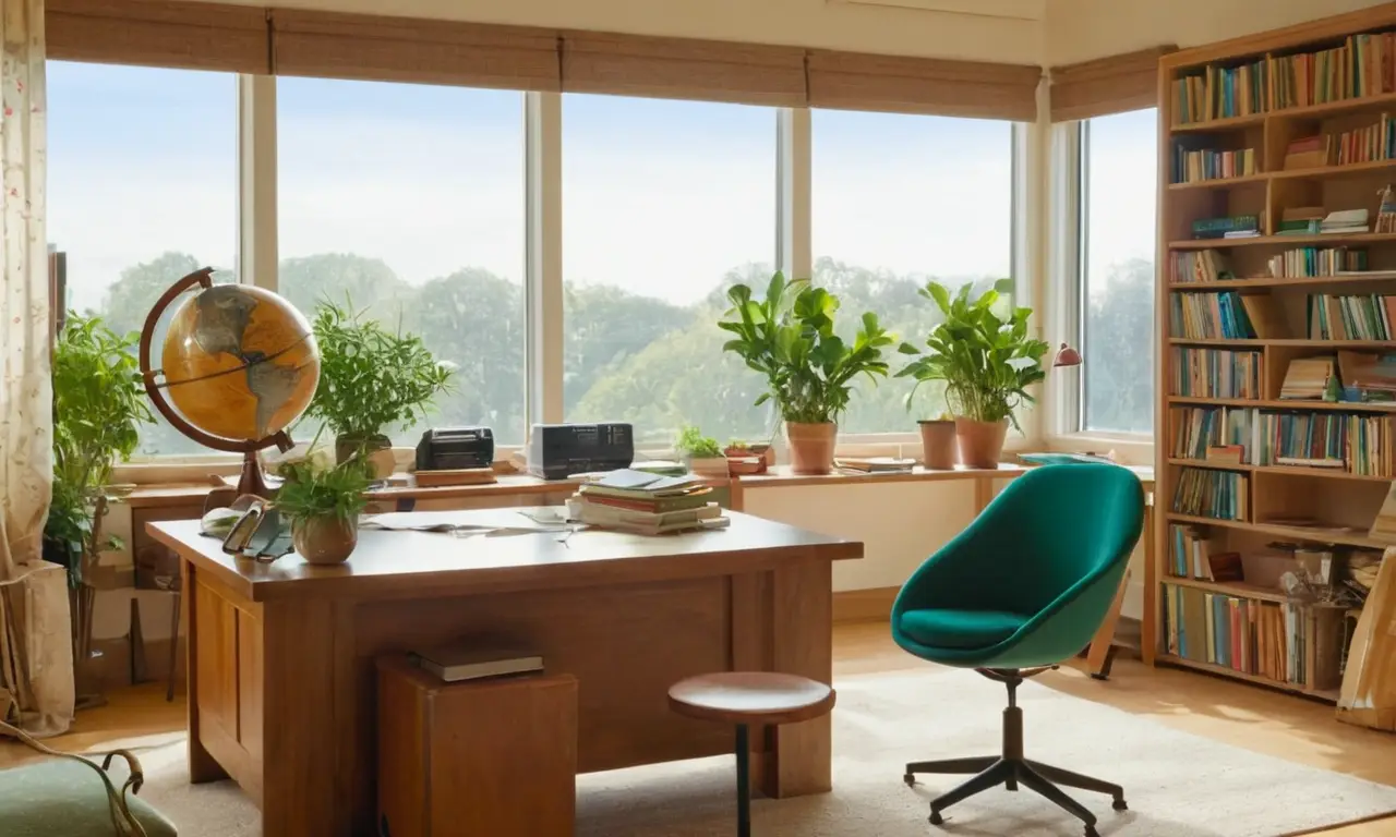 Espace de travail lumineux et accueillant