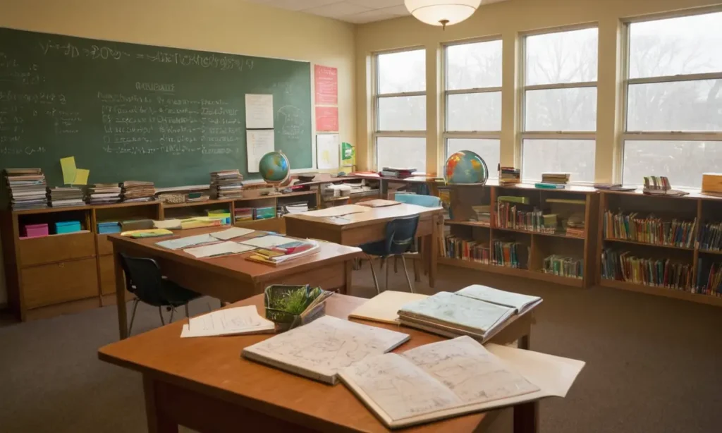 Salle de classe organisée