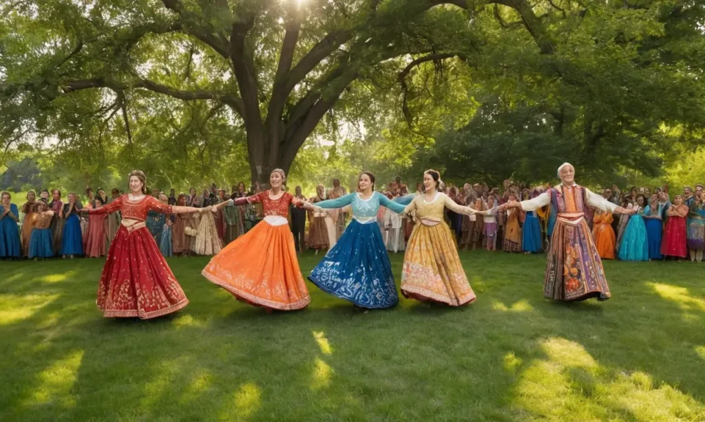 Scène rustique de joie et de tradition