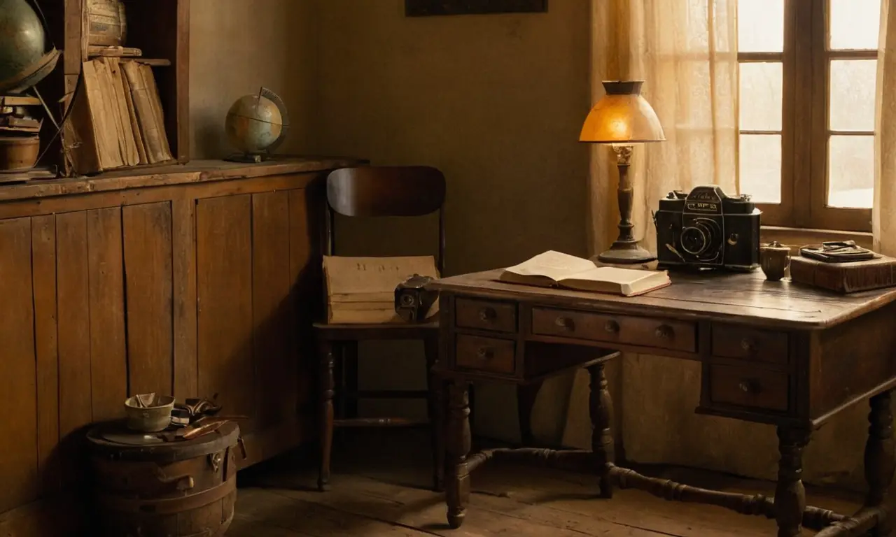 Une chambre nostalgique éclairée par le crépuscule