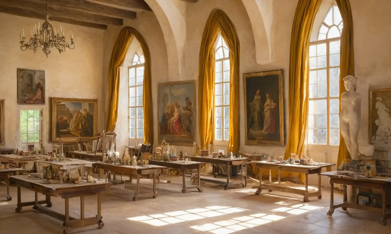 Atelier artistique lumineux et créatif