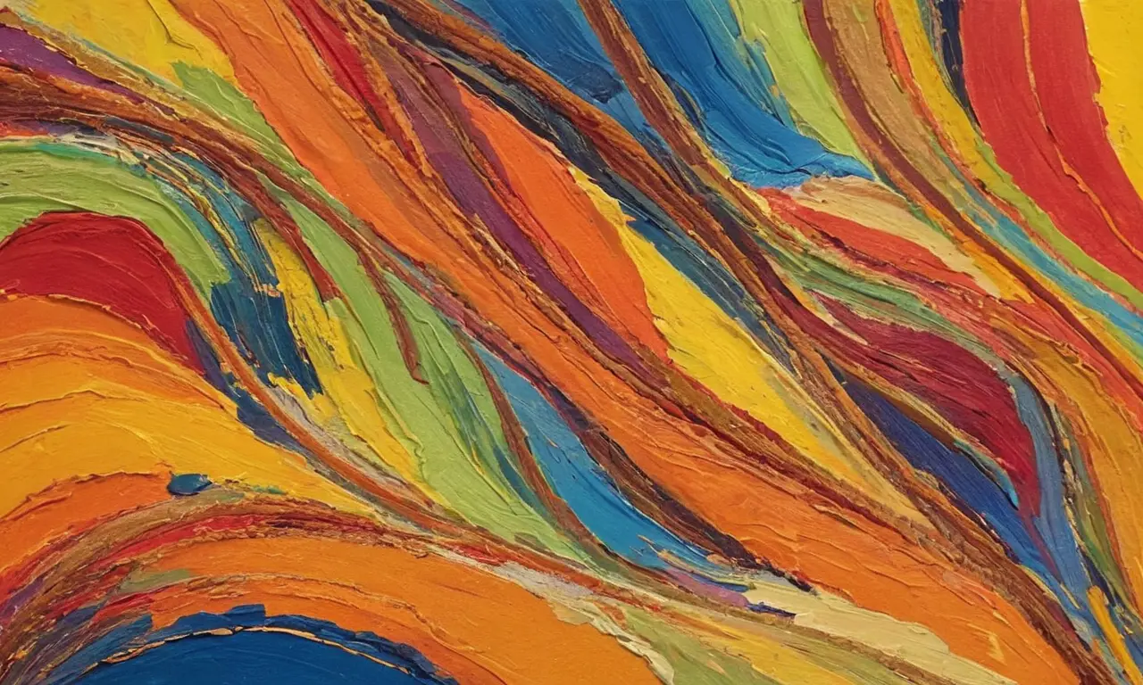 Peinture expressive avec couleurs vives et émotions