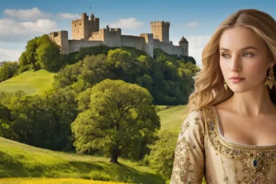 Paysage médiéval romantique