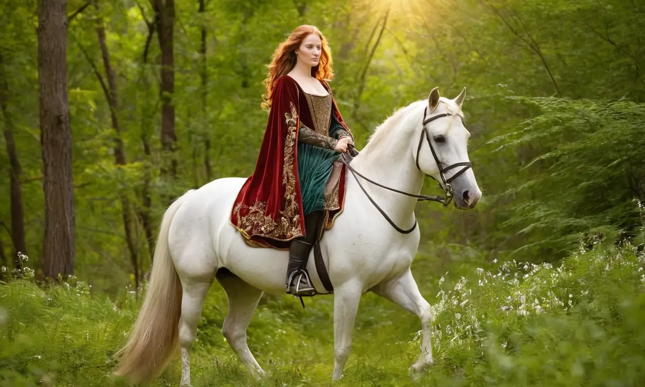 Scène médiévale magique de forêt romantique