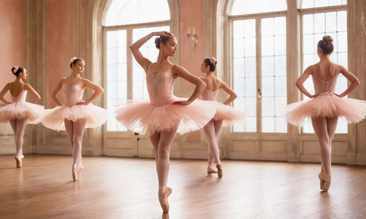 Ballet éthéré de danseuses en tutus pastels
