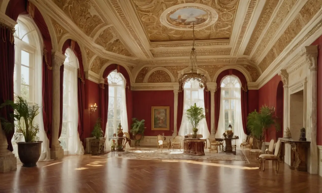 Intérieur néoclassique riche en détails élégants
