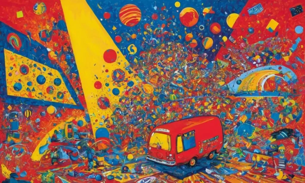 Œuvre colorée alliant émotion