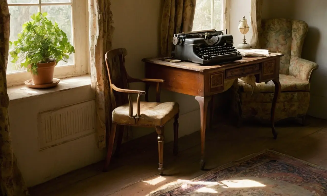 Une chambre détude ancienne, chaleureuse et désordonnée