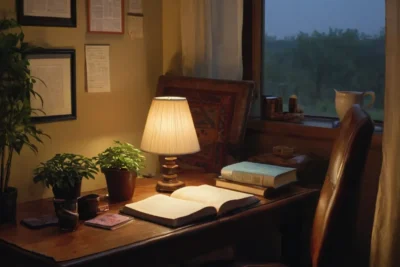 Chambre faiblement éclairée