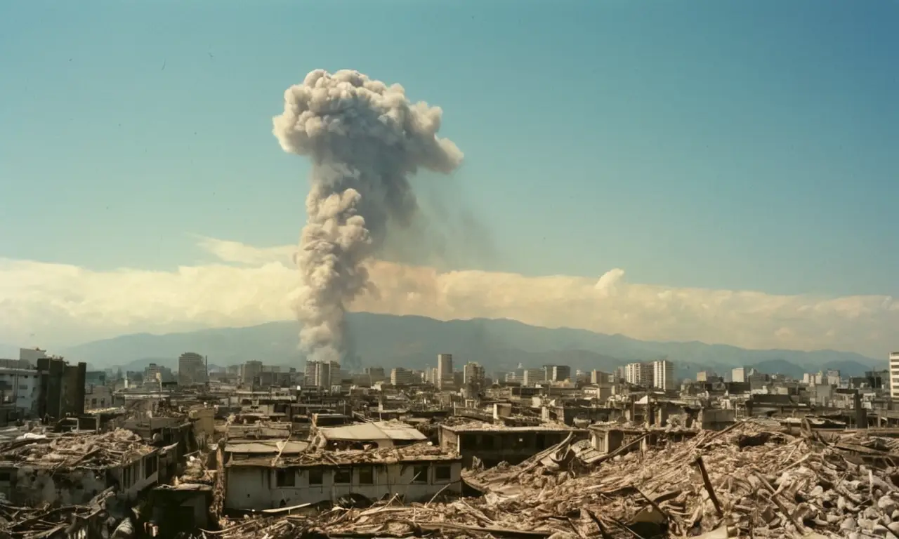 Photographie historique dévastée de Hiroshima