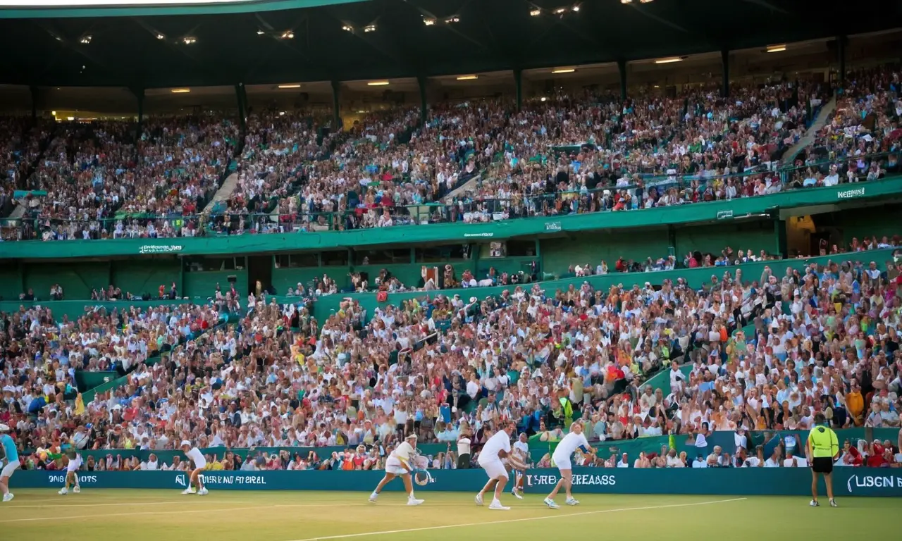 Stade de tennis vibrant