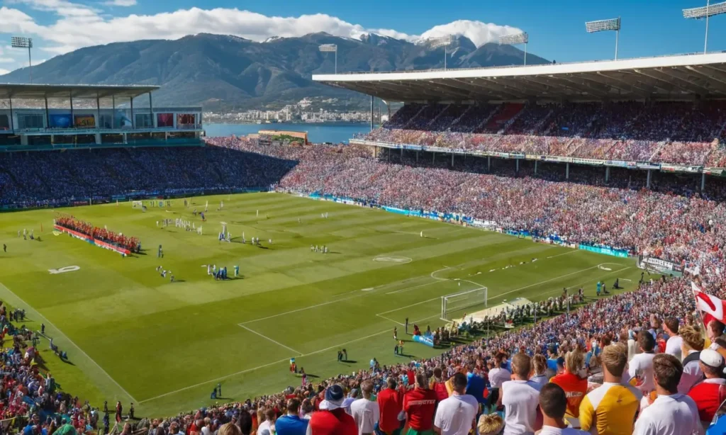 Stade animé avec fans