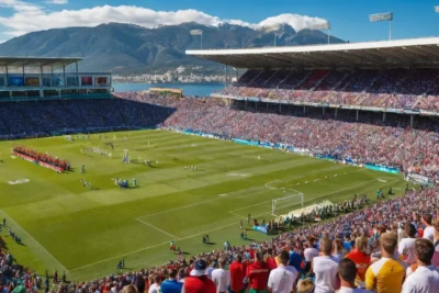 Stade animé avec fans