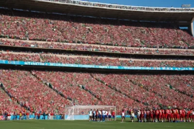 Stade de football vibrant rempli de passion