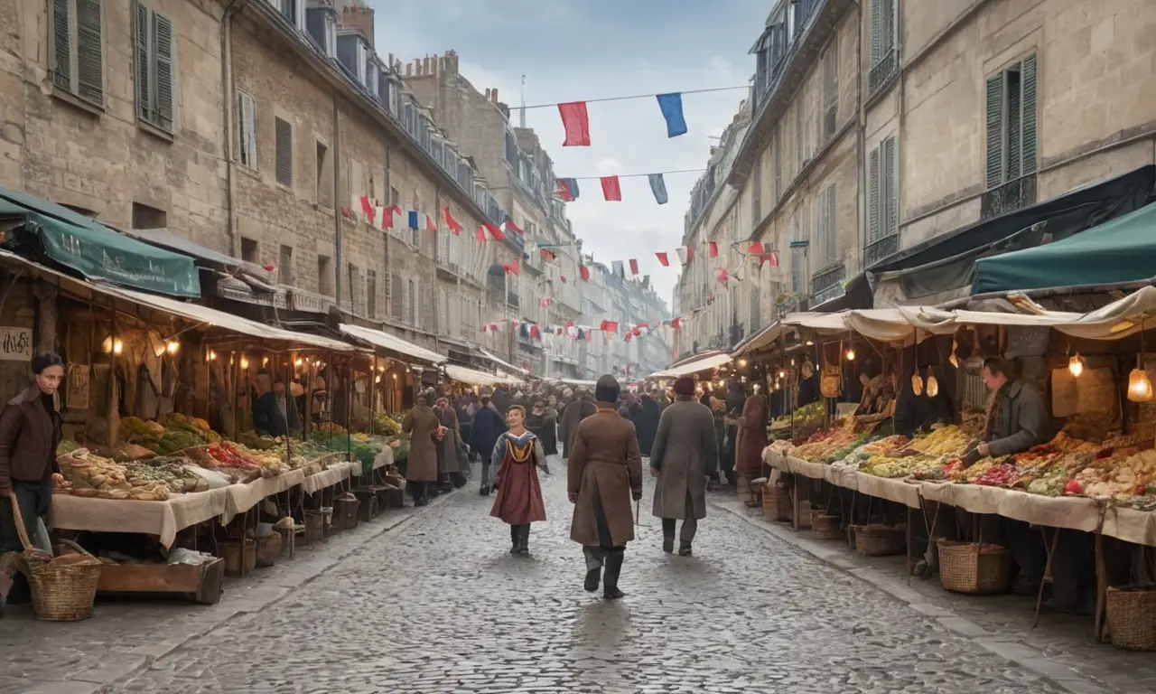 Rue parisienne animée, esprit de révolution