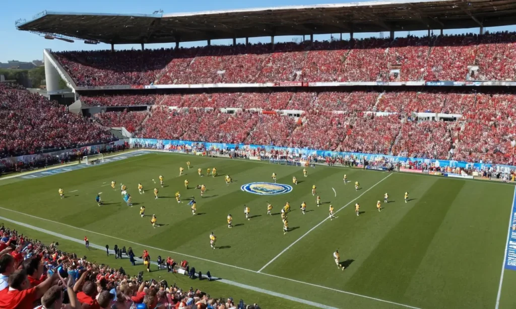 Stade vibrant rempli de fans enjoués