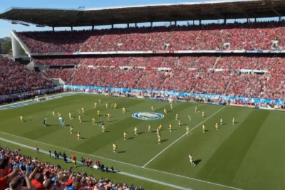 Stade vibrant rempli de fans enjoués