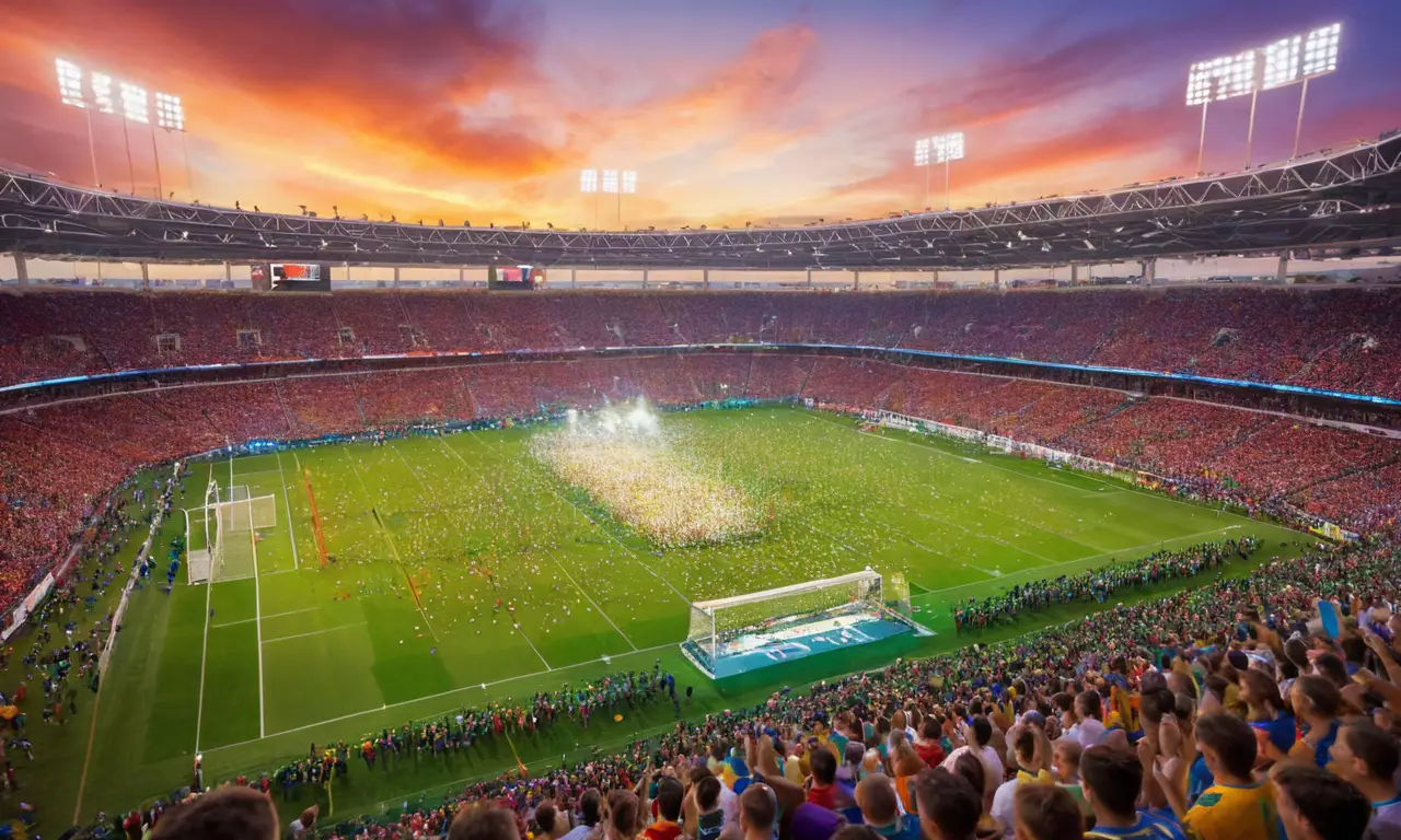 Stade vibrant, fans passionnés et ambiance festive