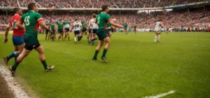 Stade de rugby vibrant