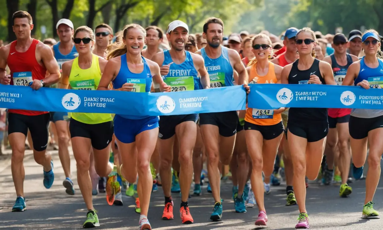 Marathon coloré, énergie, détermination et joie