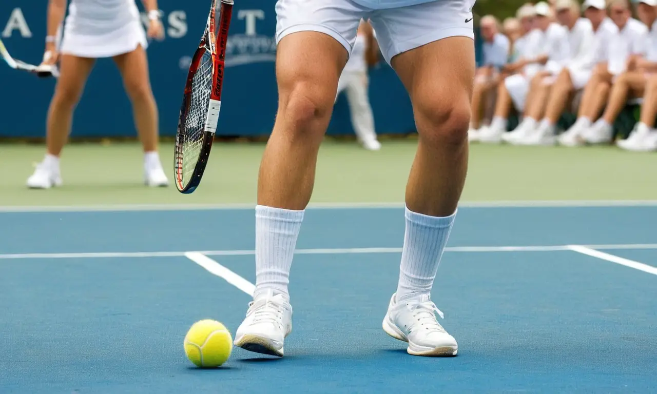 Court de tennis ensoleillé, joueurs concentrés
