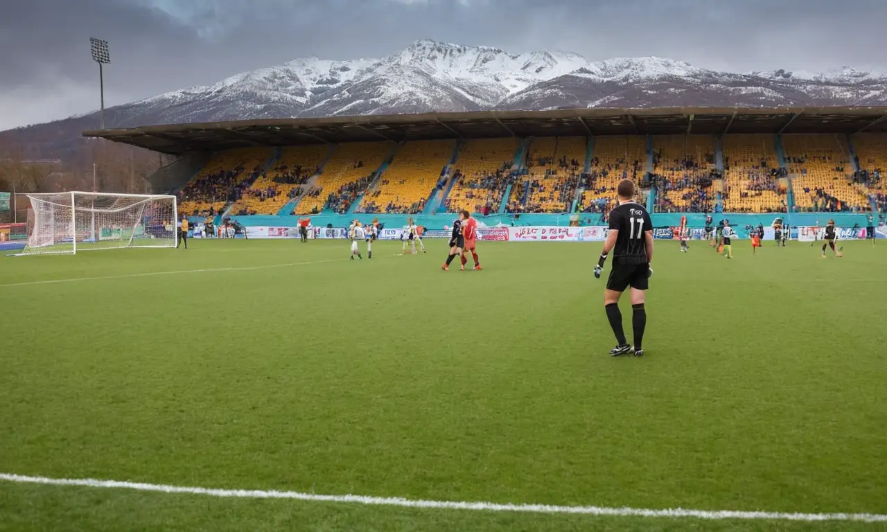 Terrain de football vibrant, action et excitation