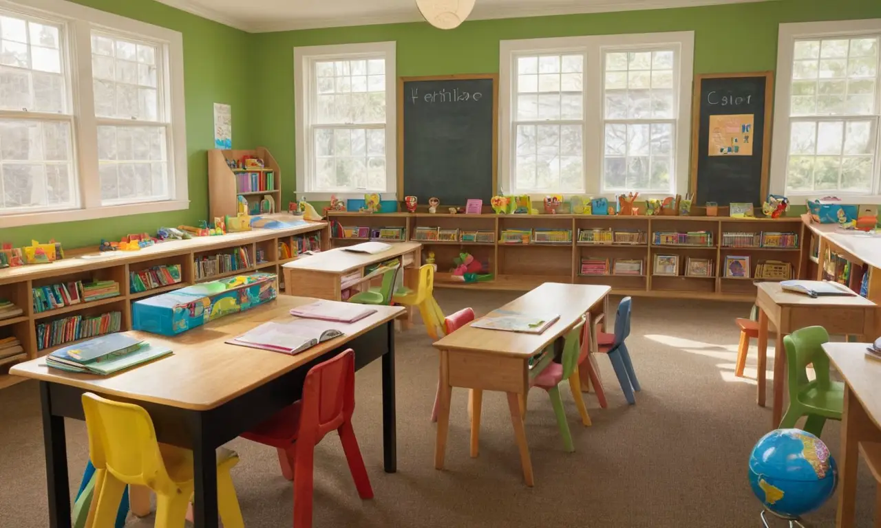 Une classe lumineuse pleine de vie et dapprentissage