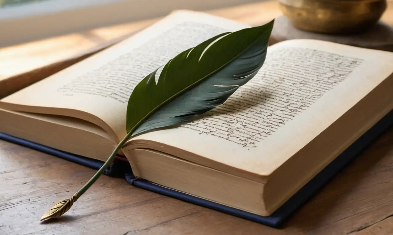 Livre ancien sur table, ambiance studieuse
