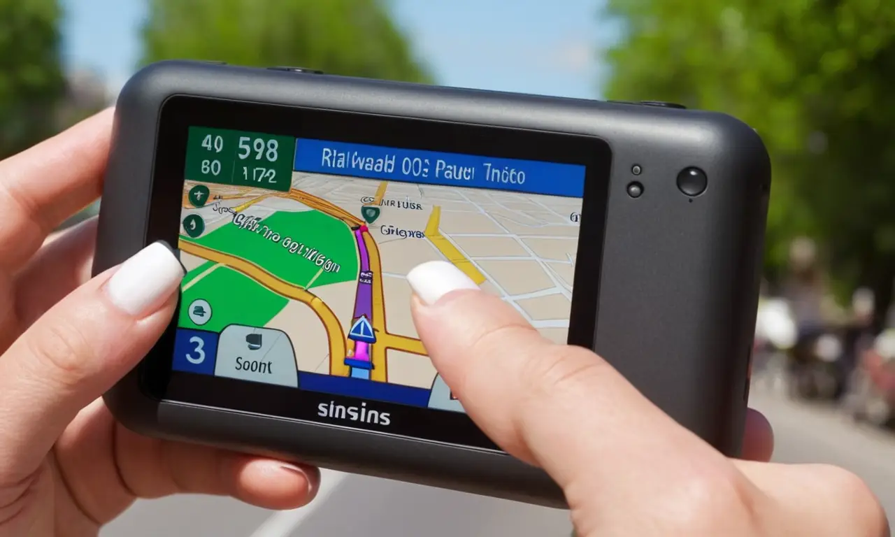 Dispostif GPS moderne dans un environnement urbain