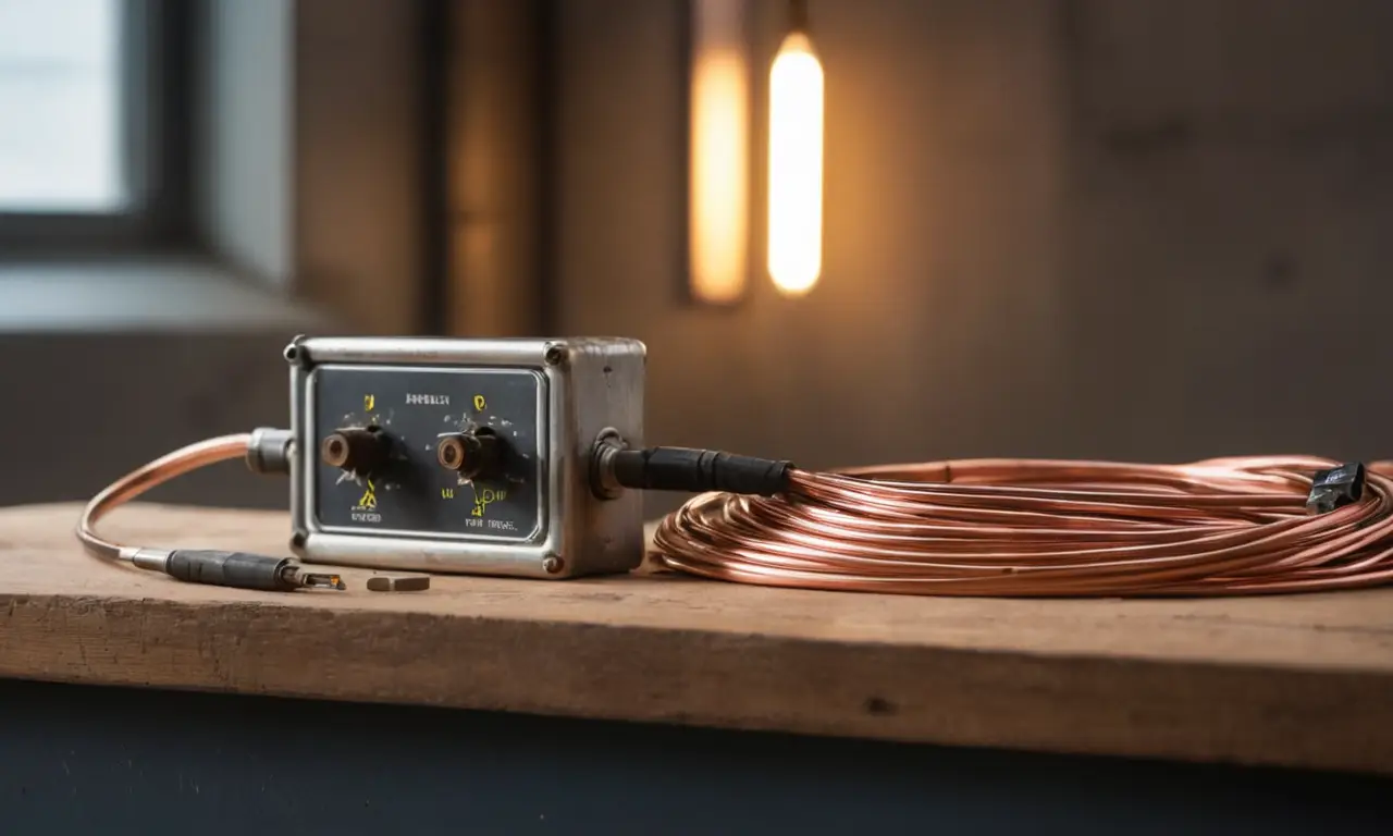 Atelier industriel avec aimant et outils