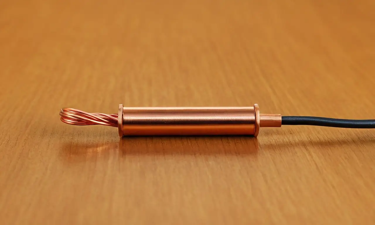 Électroaimant avec fils de cuivre détaillés