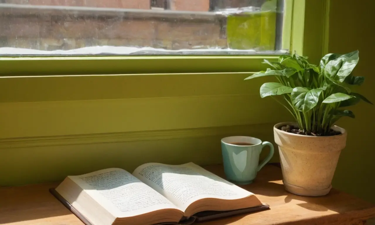 Bureau accueillant avec livres et lumière naturelle