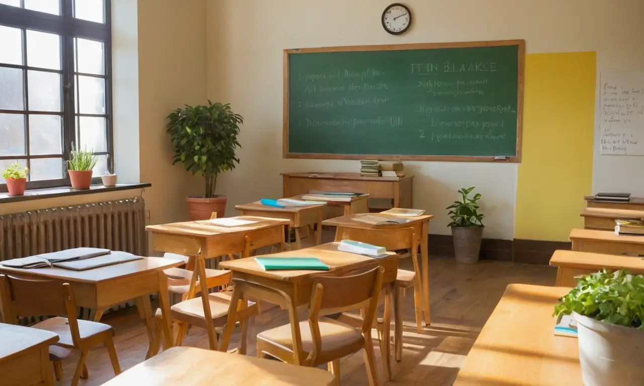 Salle de classe lumineuse et accueillante